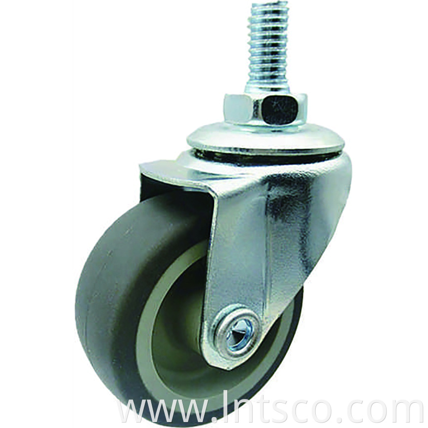 Light Duty Threaded Stem Swivel TPR Casters